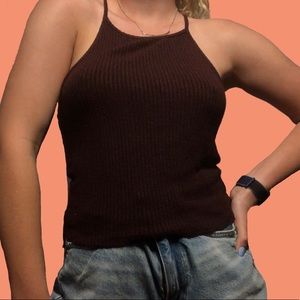 Brandy Melville Maroon Halter Top